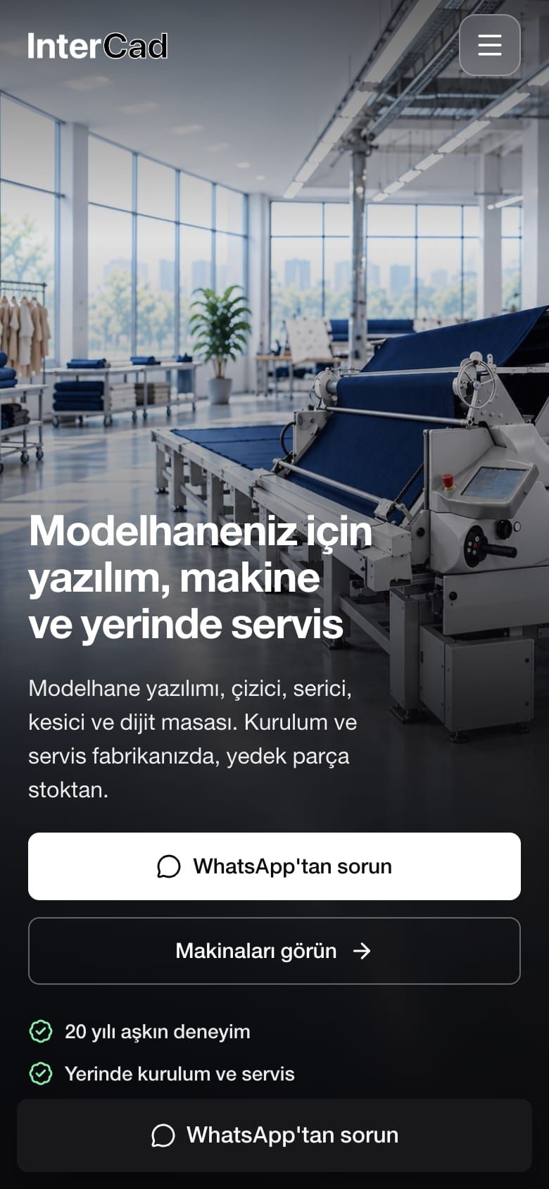 InterCAD — Telefonda görünüm