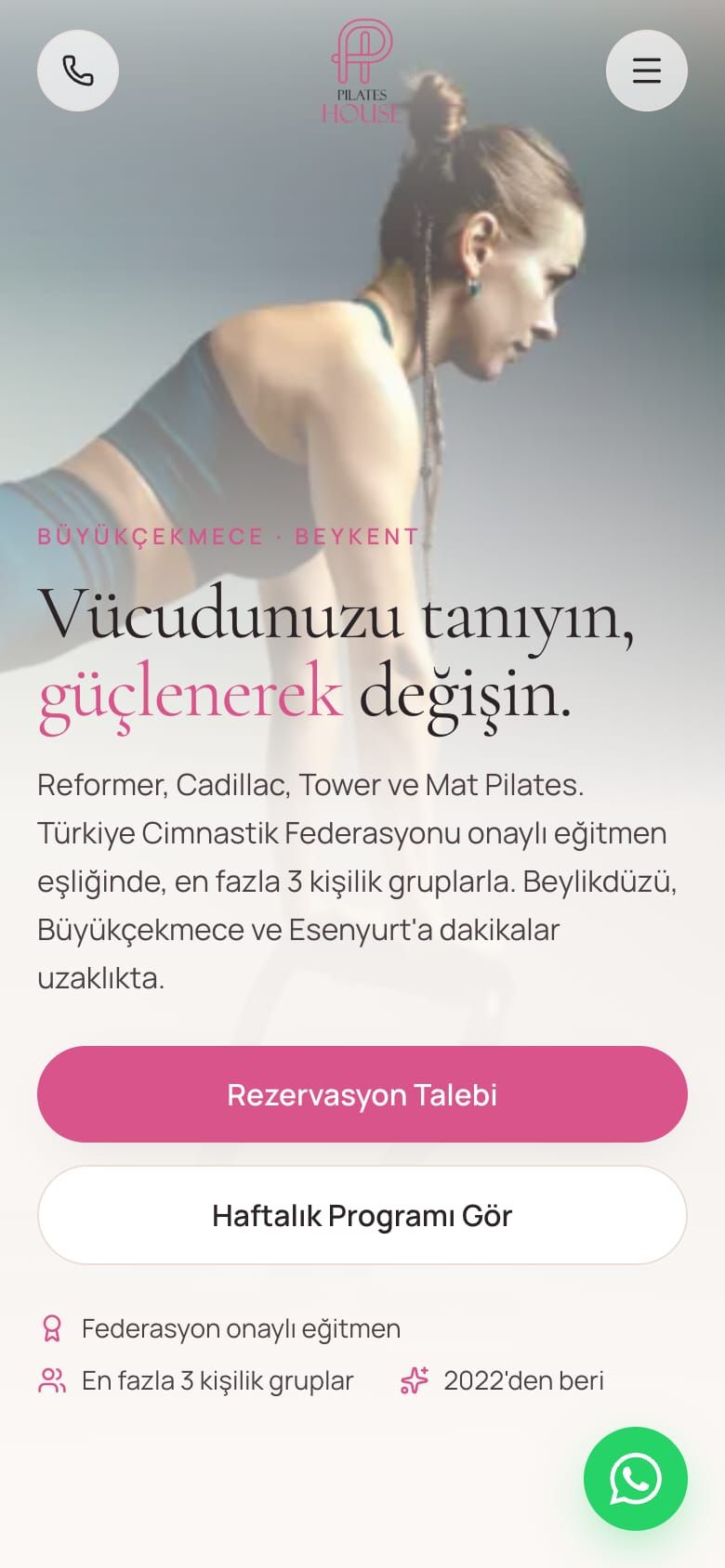 Pilates House — Telefonda görünüm